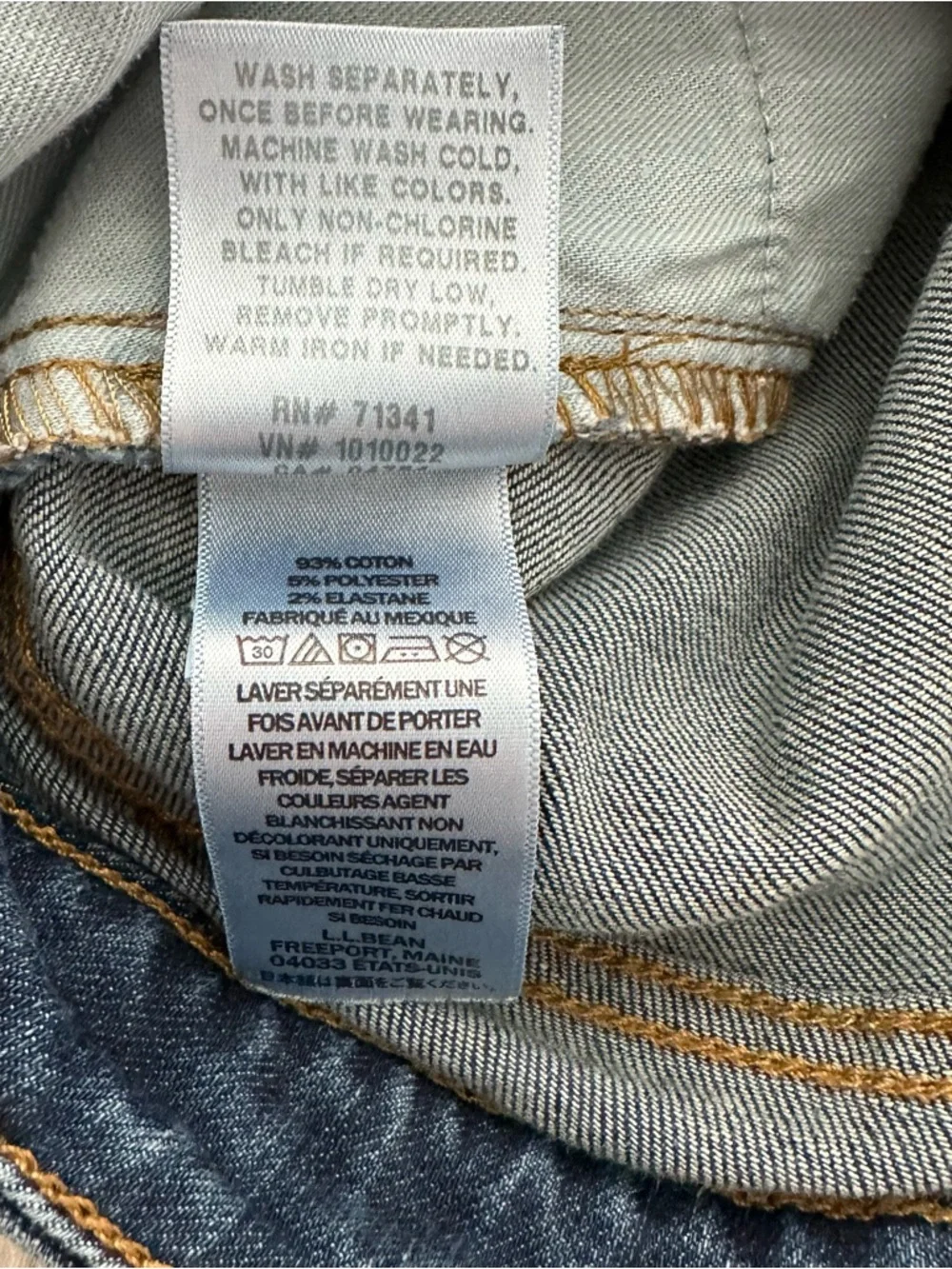L.L. Bean Jeans Classic Fit Womens 10 Denim 30” Waist Straight Mid  Rise Blue